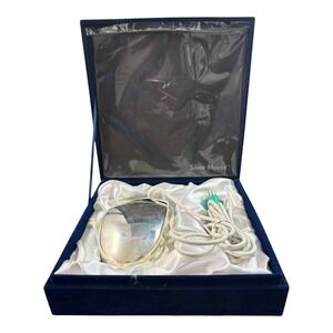 Wallace Silversmiths SILVER PLATED COMPUTER MOUSE‎ w/ Box & Mouse Pad Gift Set